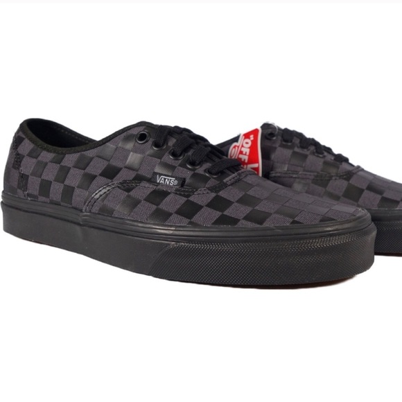 black and white checkered vans size 6